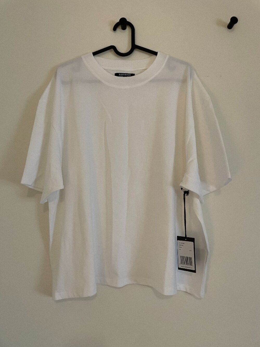 NWT Brunette the Label Boxy Tee - White - Size M/L